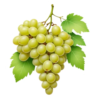 matcha colored grapes with matcha pastel colored leaves sticker