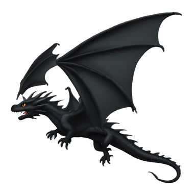 Dangerous dragon all black flying sticker