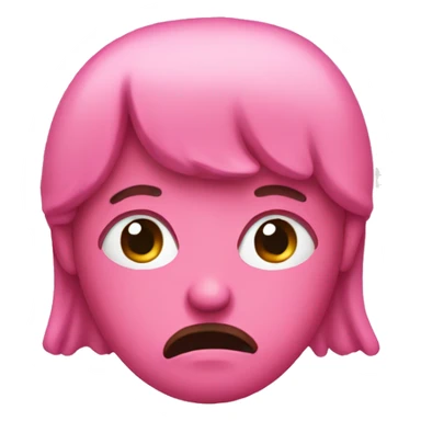 pink sob emoji  sticker