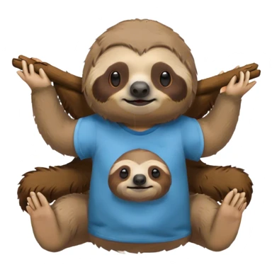 Oso perezoso con una camiseta que diga Chankuap sticker