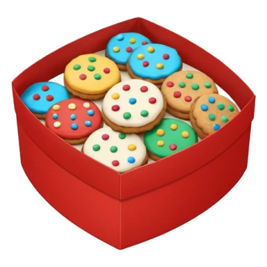 christmas biscuit and cookie box round sticker