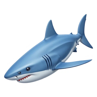 Put blue Nike shoes on the fins of the shark sticker