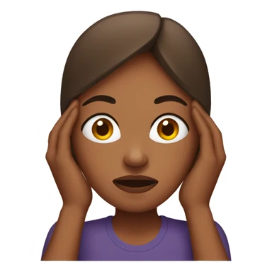 Brown woman with headache  sticker