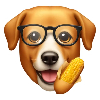 Corn dogs wearing glasses  sticker