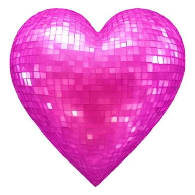 Disco heart, pink ￼ sticker