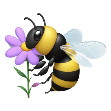 Bumble bee reading a book sticker