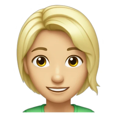 Nena rubia ojos verdes sonrisa sticker