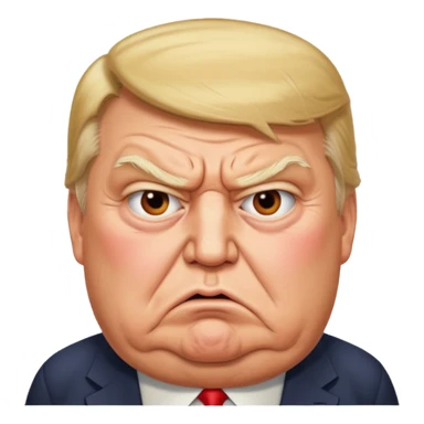 uSE THIS AS A REFERENCE PICTURE TO CREATE AN ANGRY, ELDERLY, OBESE DONALD TRUMP EMOJI sticker