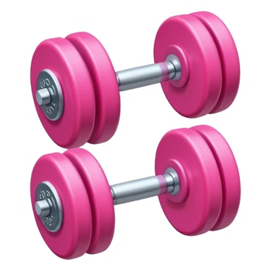 one pink dumbbell, single fitness weight sticker