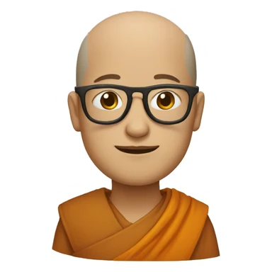 monk with glasses sticker