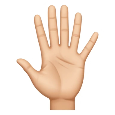 Makes the hand lower and facing upwards  sticker