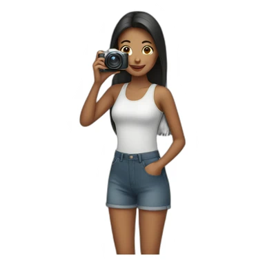 Girl take a photo. sticker