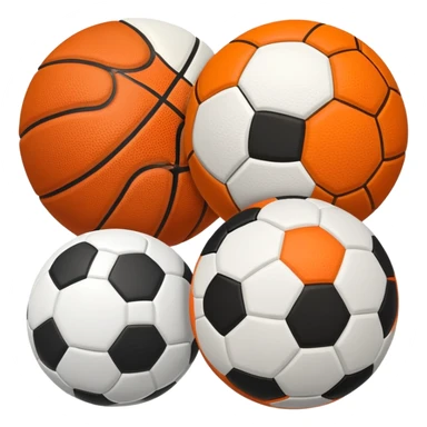 Basketball mit fußball sticker