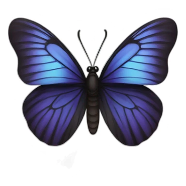 the black beautiful butterfly sticker