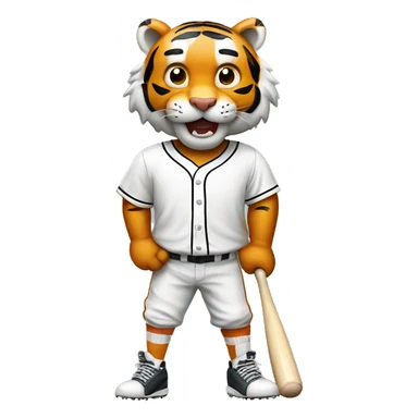 Tiger with baseball sticker