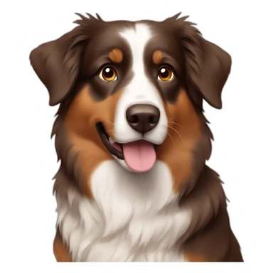 brown australian shepherd sticker