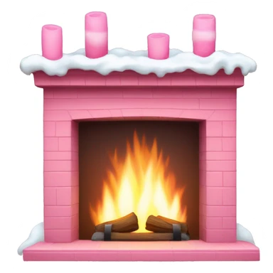 Winter Pink FirePlace sticker