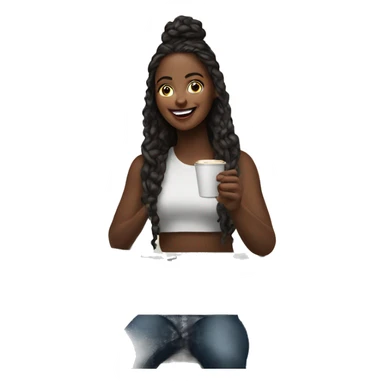 Girl this Mac and coffee  sticker