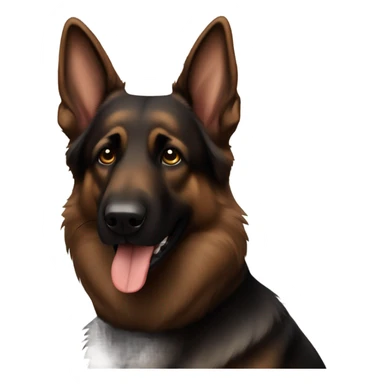 Dark brown German shepherd   sticker