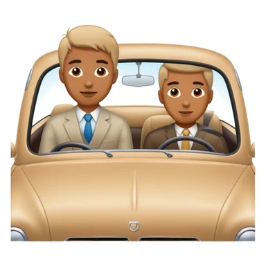two man in a car sticker
