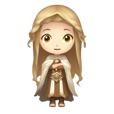 ragnarok online high priestess with light brown hair sticker