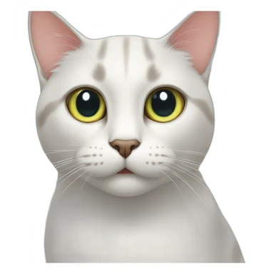 Cat with a appl in eyes sticker