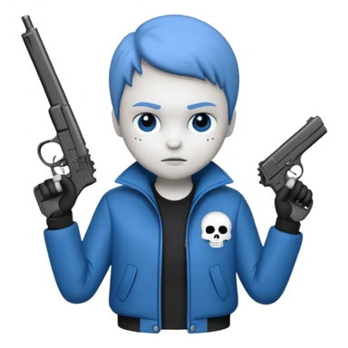 Sans with a gun sticker