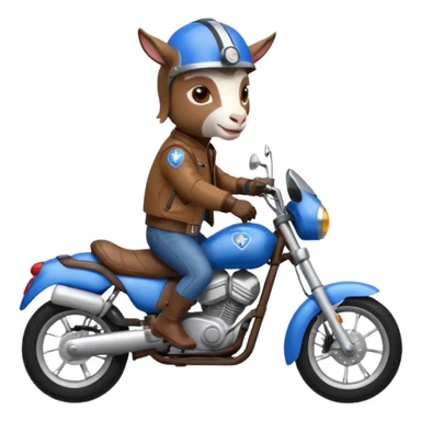 Goat on motorbike sticker