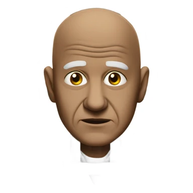 Bald old man behind bars sticker