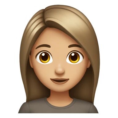 Brown hair girl with blonde highlights brown eyes and straight hair sticker