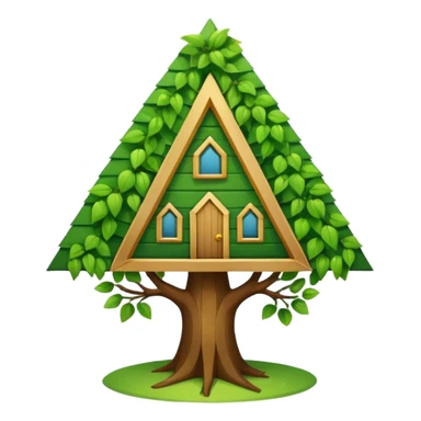 triangle tree house sticker
