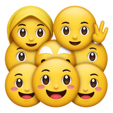 emoji rubah berwarna hitam putih sticker