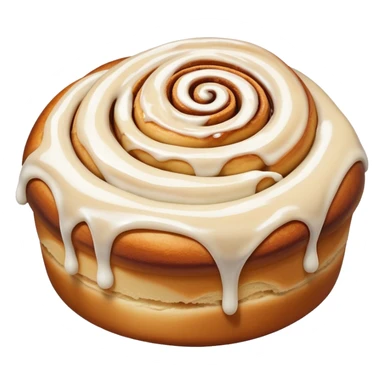ultra realistic cinnamon roll extra frosting drip sticker