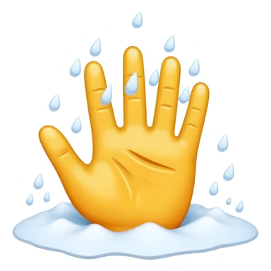 a hand sticking out from snow sticker