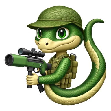 A snake sniper sticker