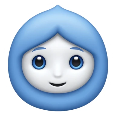 Weißes  Hakerl in gezacktem blauen  Kreis  sticker