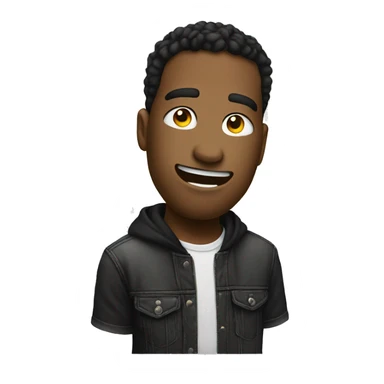 Music and chill face sticker