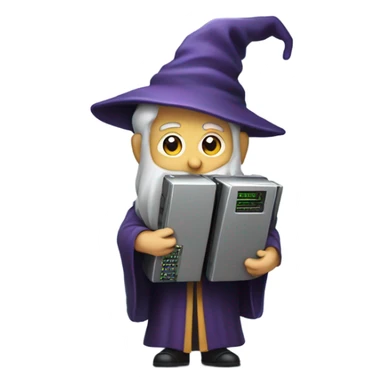 wizard hands big cpu sticker