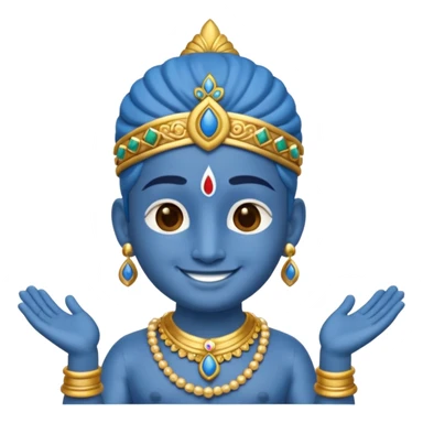 small emoji of god Krishna, which can used in  text massage  like we used other  sticker