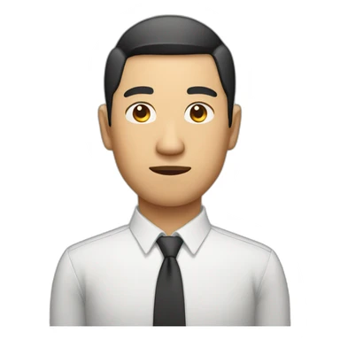 asian serious man sticker