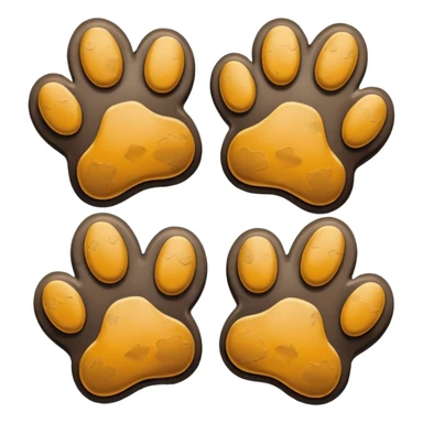 Paw prints from a dog with only 3 legs sticker
