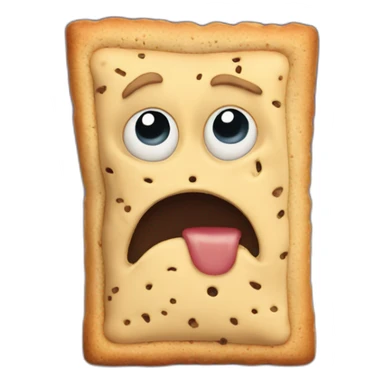 terrified poptart sticker