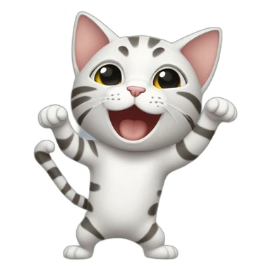 a cat who do a dab sticker