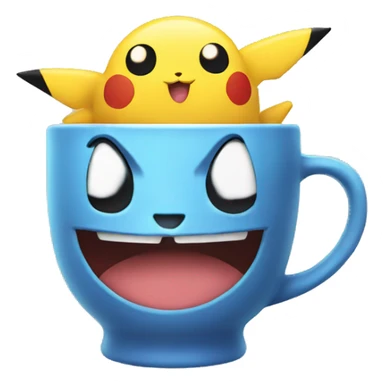 Smiling Pokémon with cup sticker