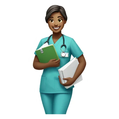 happy nursing student  sticker