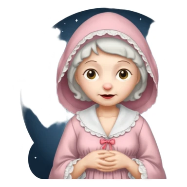 The big bad wolf is wearing Grandma's clothes. sticker