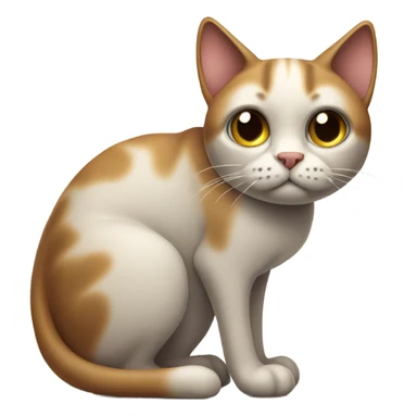 sad meowing cat sticker