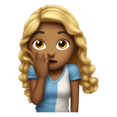 girl blowing kiss sticker