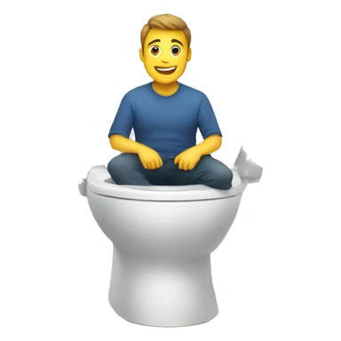 Man inside Skibidi toilet sticker