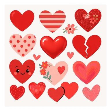 show more heart style sticker